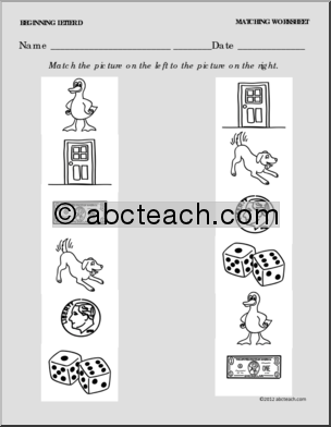 Letter Matching Worksheets