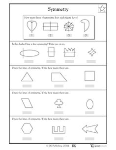 Lines of Symmetry Worksheets 4th Grade