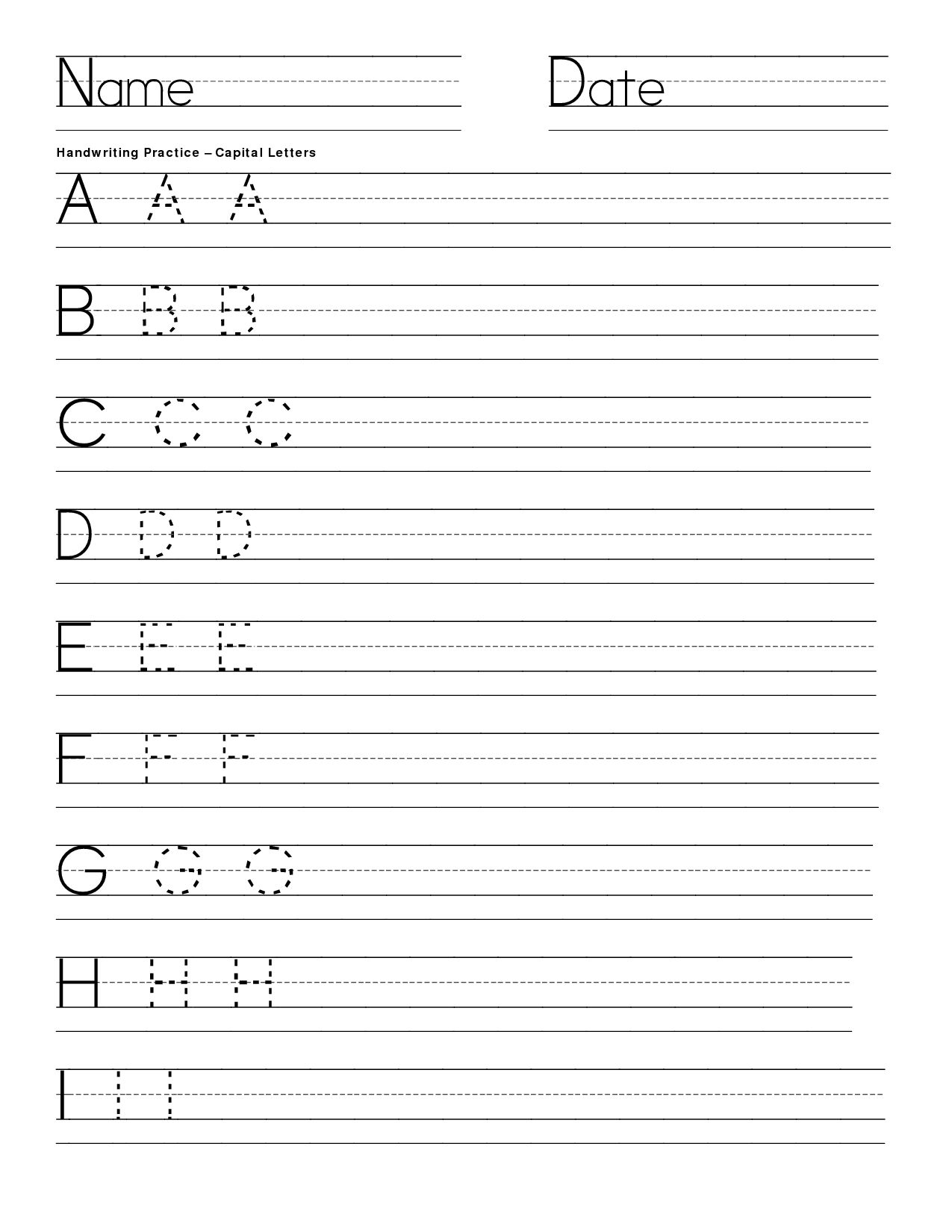 Practice Writing Letters Worksheets