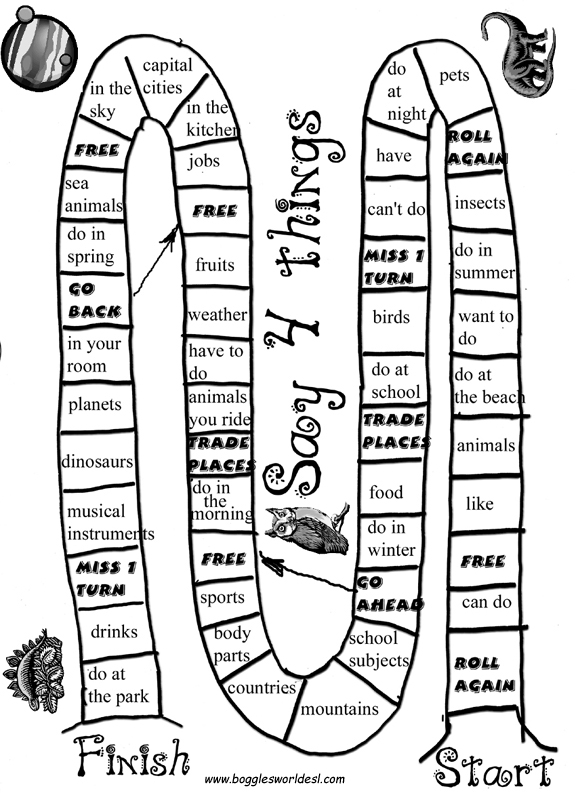 Printable ESL Board Games