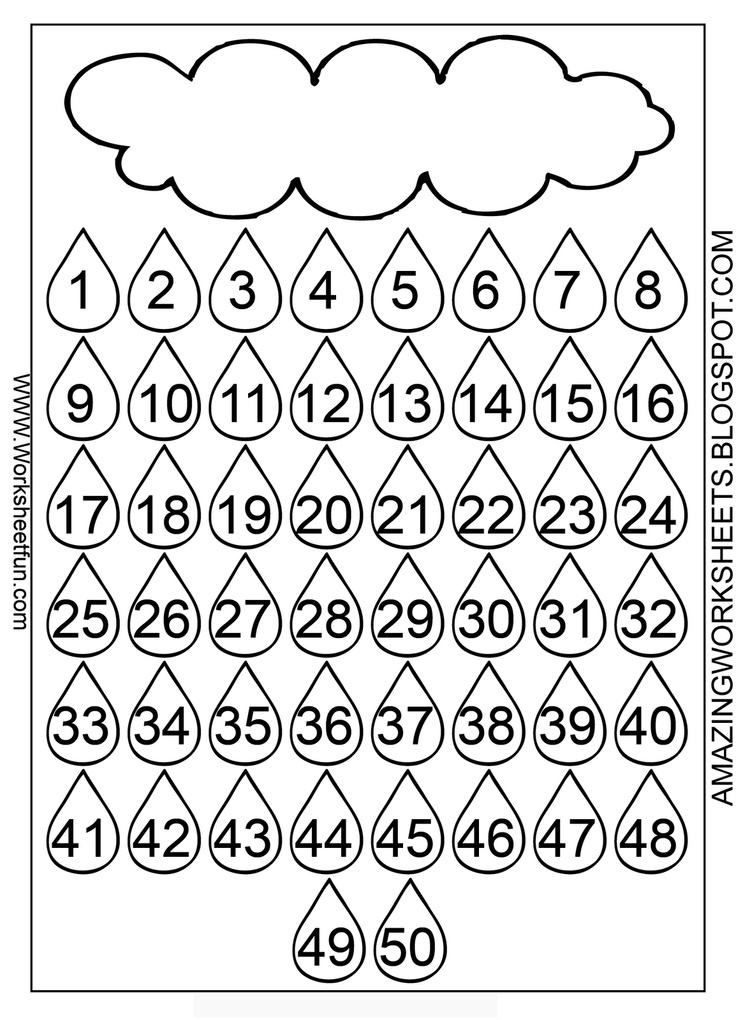 Printable Number Chart 1 50