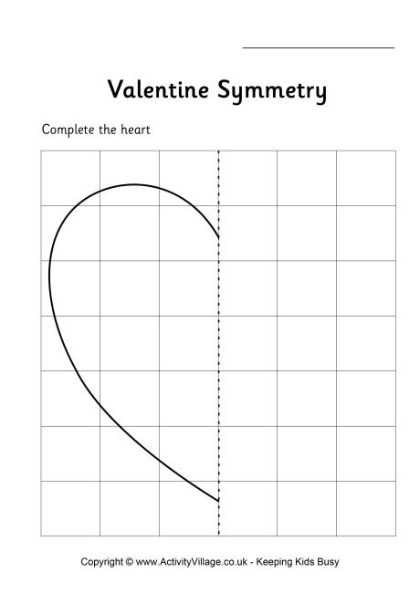 Symmetry Valentine Worksheet