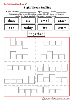 Third Grade High Frequency Sight Words