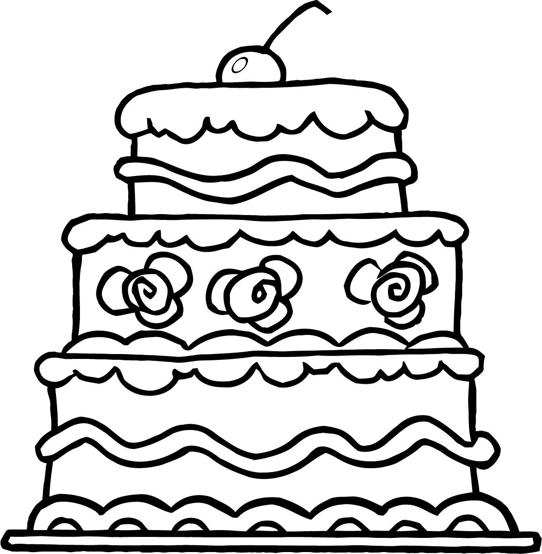 Wedding Cake Coloring Pages