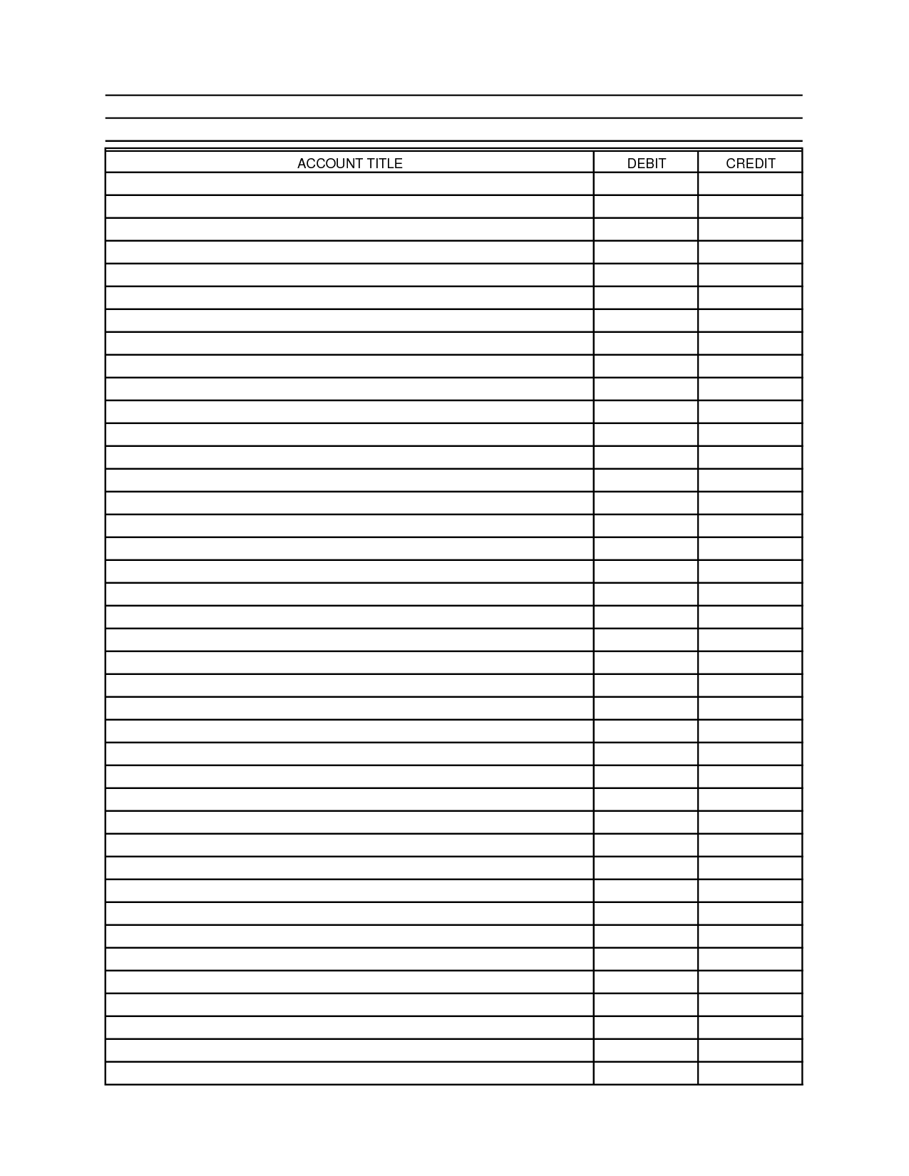 Accounting Trial Balance Template