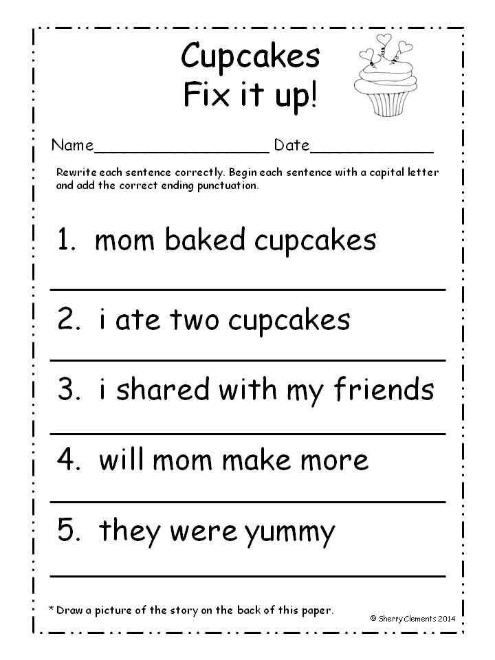 Capital Letter Sentences First Grade