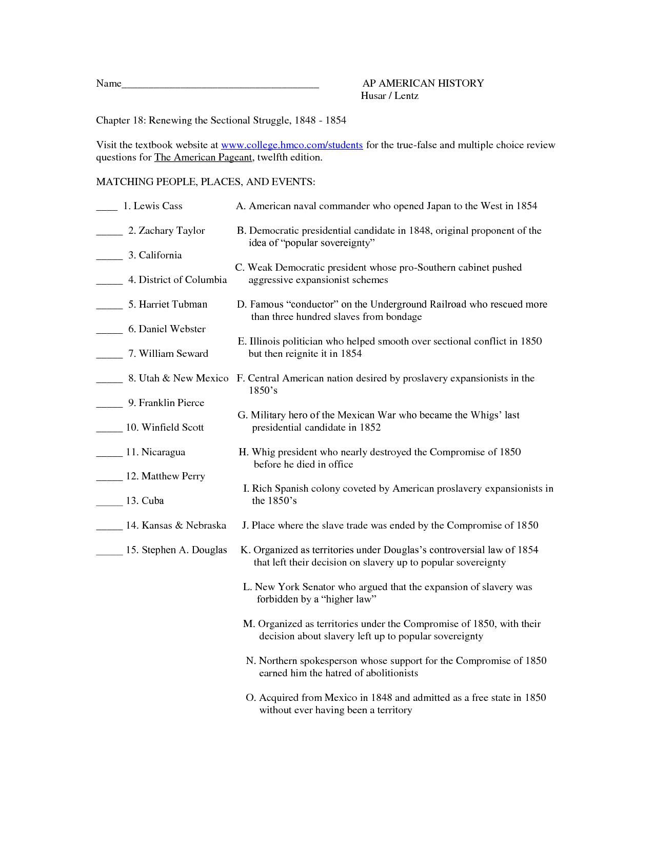 15 Us History Chapter 18 Worksheet Worksheeto