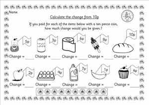 Christmas Money Shopping Worksheet