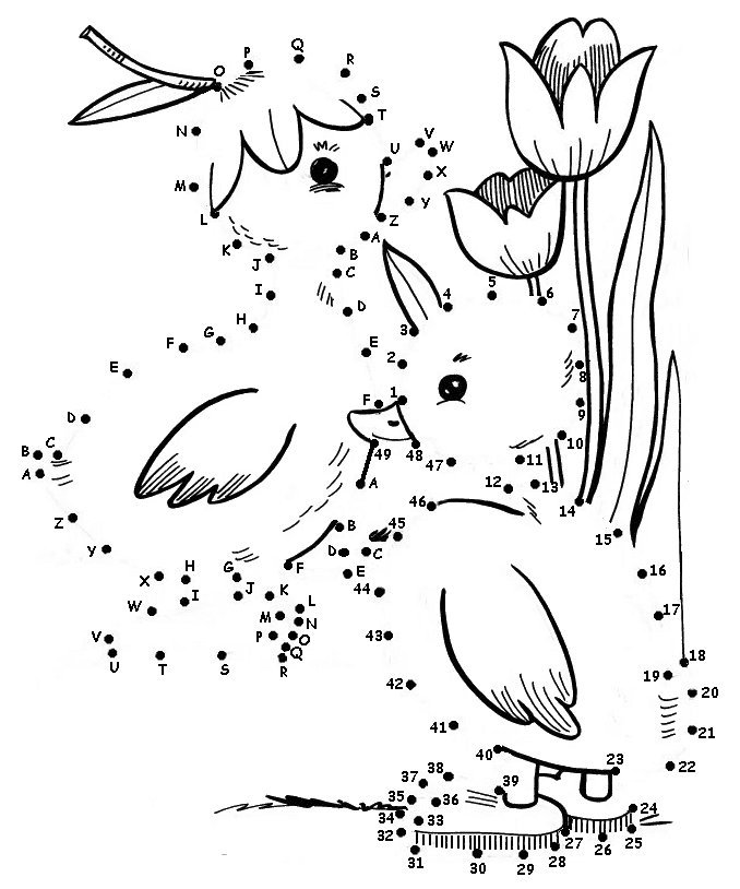 Dot to Dot Coloring Pages for First Grade