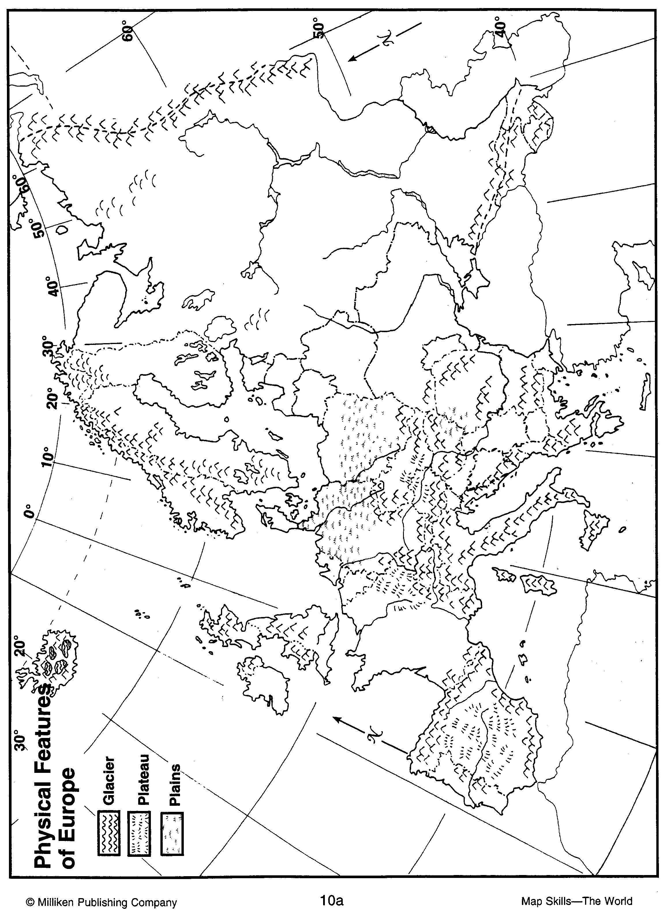 Europe Physical Map Worksheet