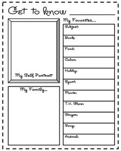 Getting to Know You Activity