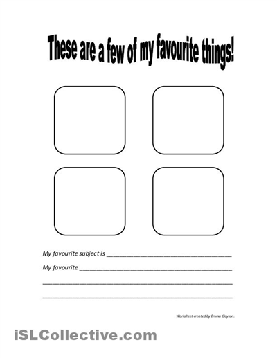 12 Student Favorites Worksheet Worksheeto