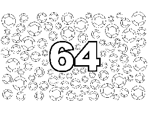 Number 64 Coloring Pages