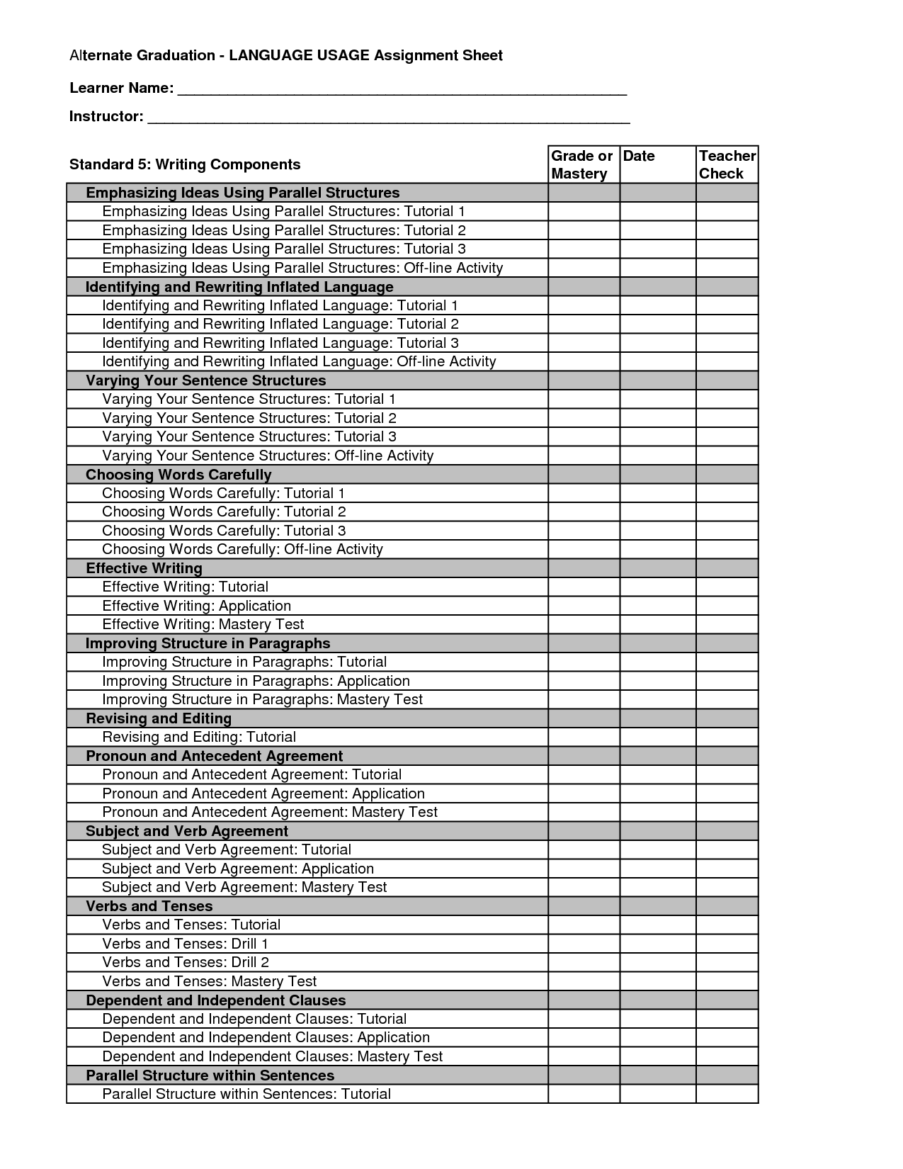 Printable Punctuation Worksheets