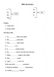 Verbs Have Printable Worksheets