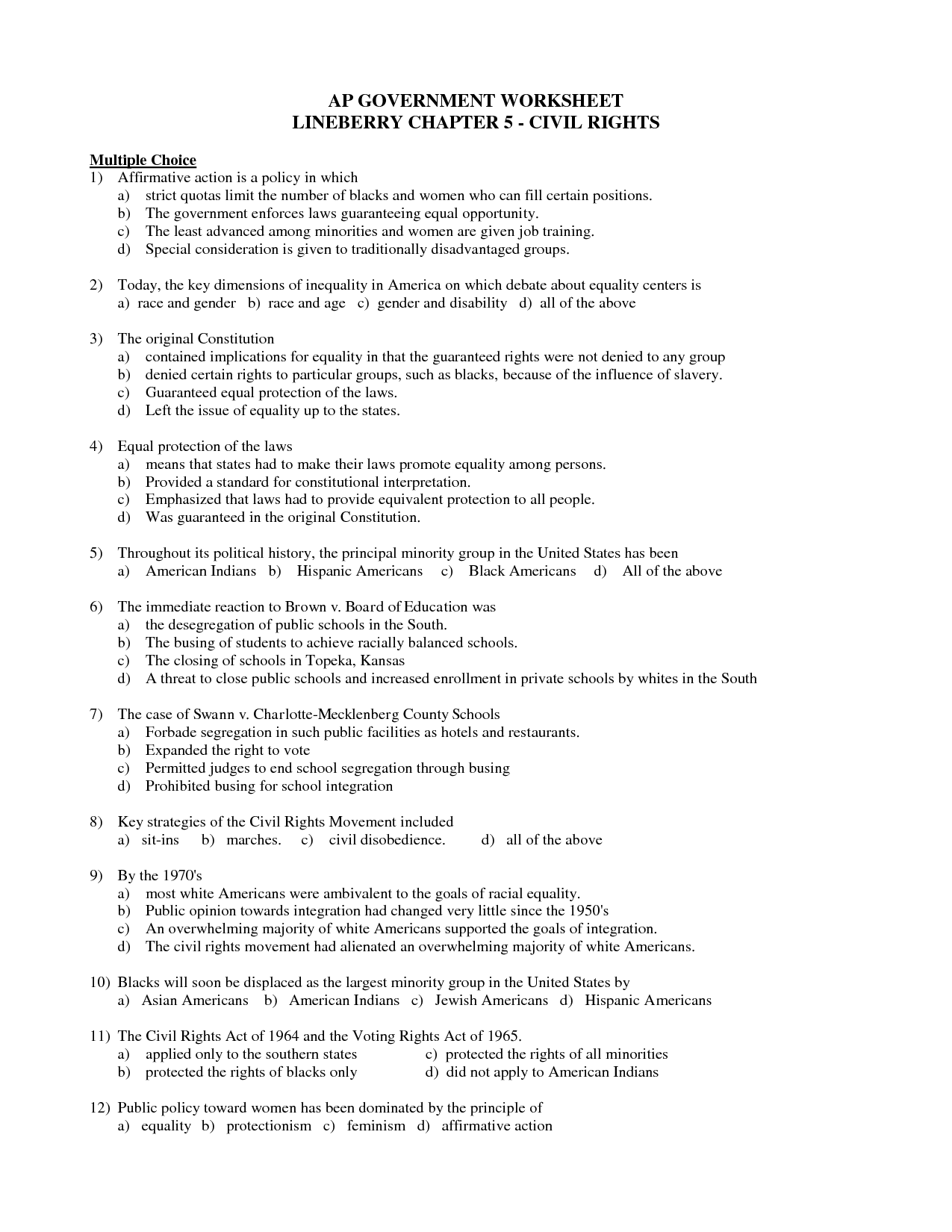 14 American Government Answer Key Worksheets Worksheeto