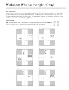 Driver Education Signs Worksheets