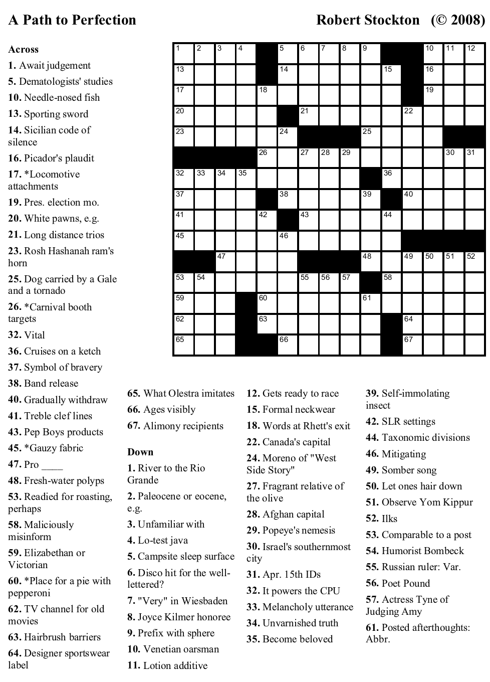 Extra Large Print Crossword Puzzles