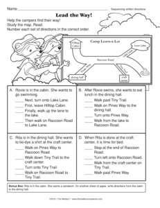 Following Directions Worksheets