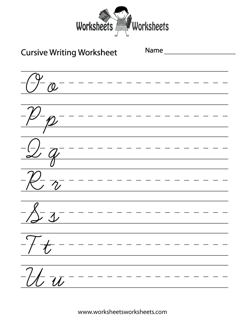 Free Cursive Writing Worksheets