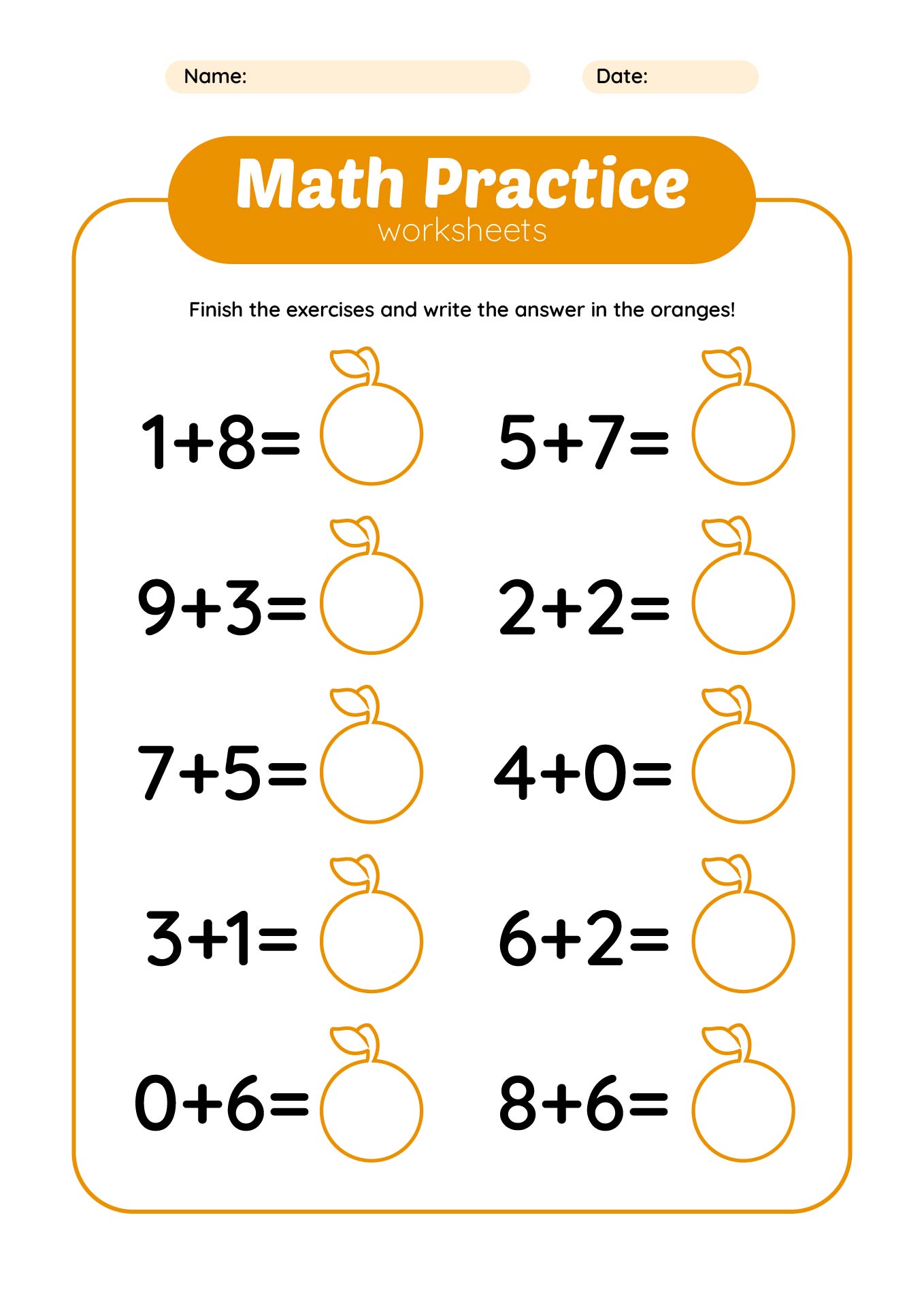 Free Math Worksheets Grade 1