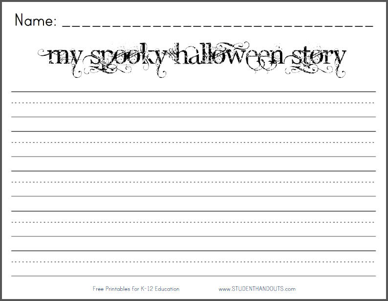 Free Printable Halloween Writing Worksheets