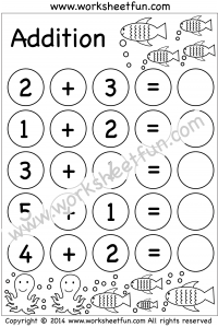 Free Printable Kindergarten Addition Worksheets