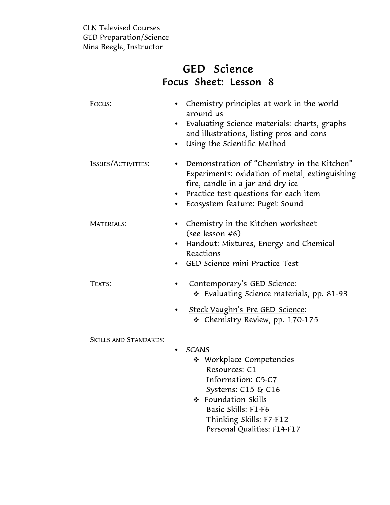 16 GED Science Worksheets Worksheeto