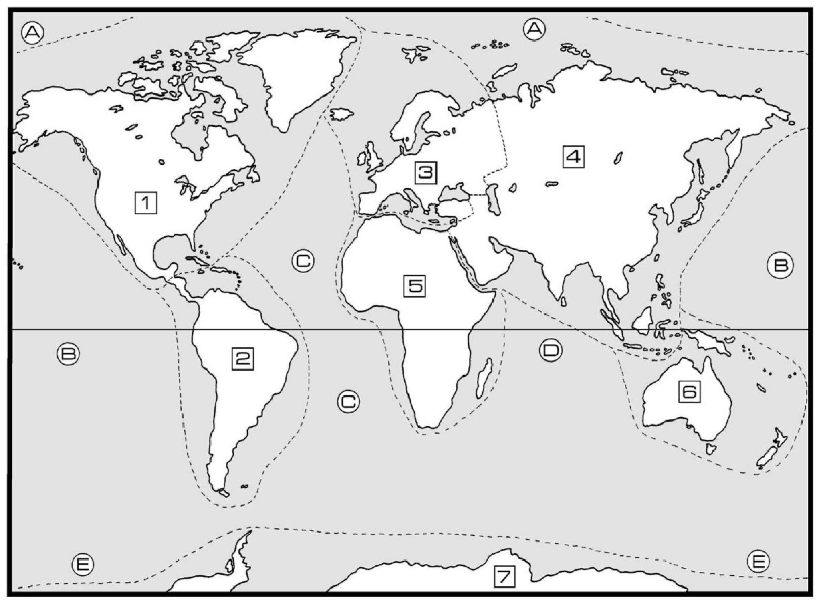 Geography Worksheets Continents