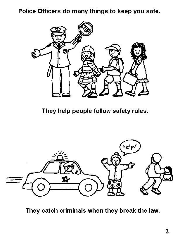 Police Safety Coloring Pages