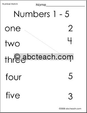 Preschool Number Worksheets 1 10