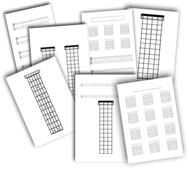 Printable Blank Guitar Necks