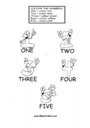 Printable Numbers 1-5