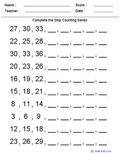 Skip Counting Worksheets Kindergarten