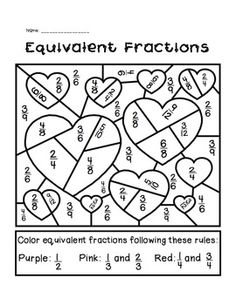 Valentines Activities Fractions