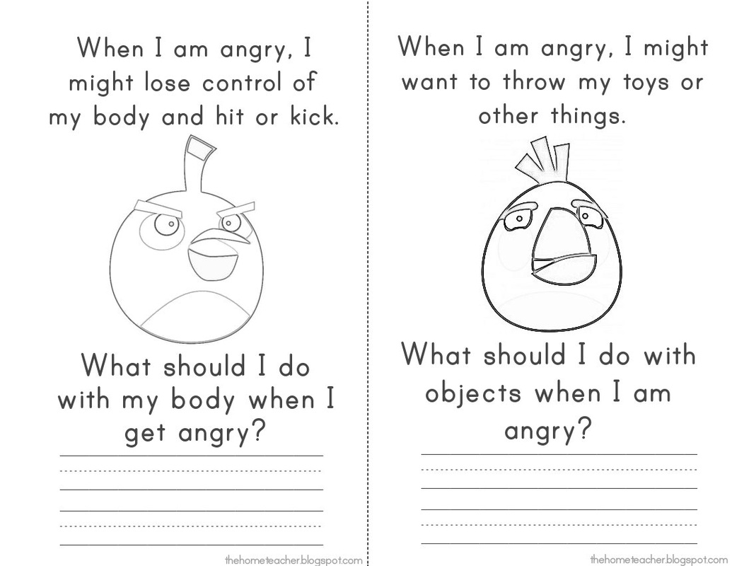 Angry Birds Anger Management Worksheets