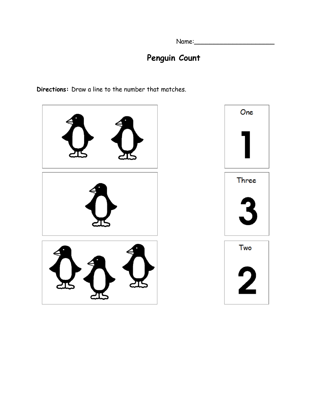 Penguin Worksheets Preschool