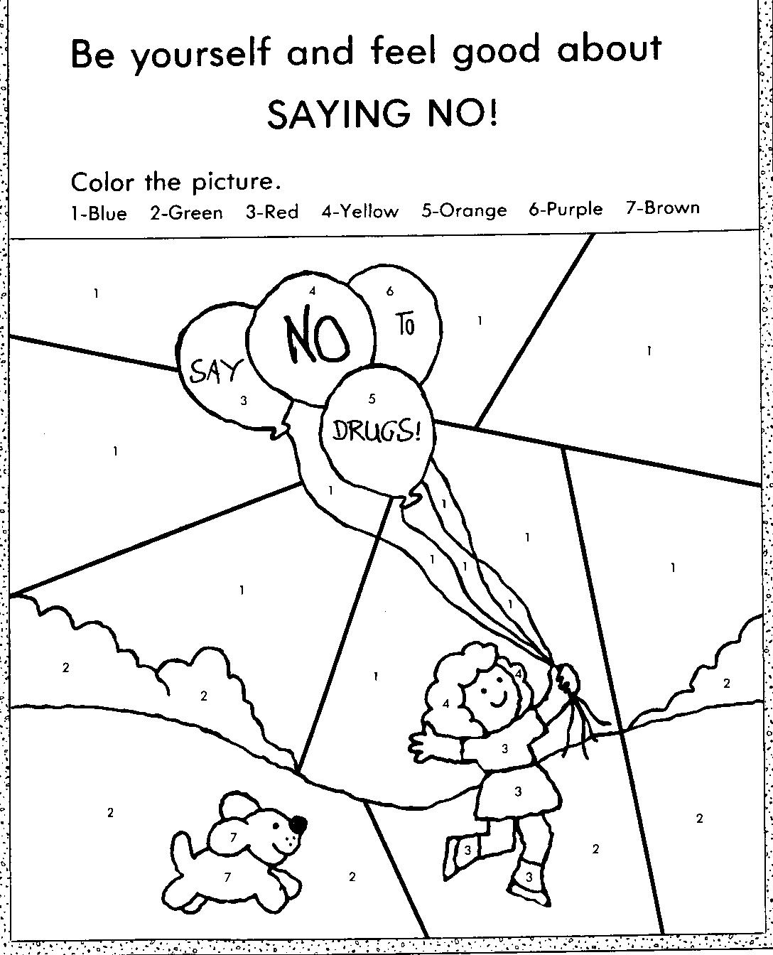 Red Ribbon Week Coloring Pages Free