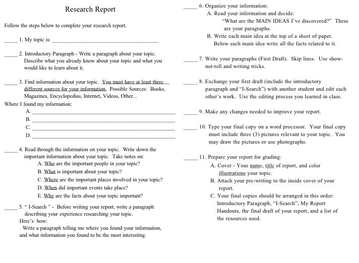 Report Writing Sample Examples