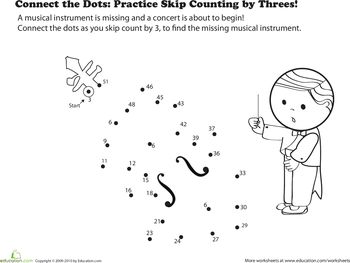 Skip Counting Connect the Dots Worksheets