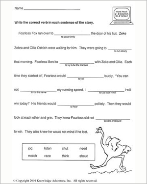 2nd Grade Vocabulary Worksheets