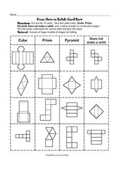 3D Shape Net of Solids