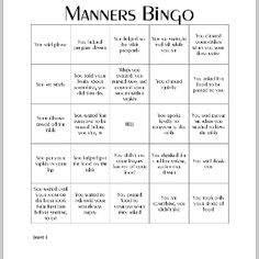 Free Printable Manners Worksheets