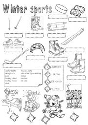 Free Printable Winter Sports Worksheets