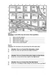 Giving Directions Worksheet