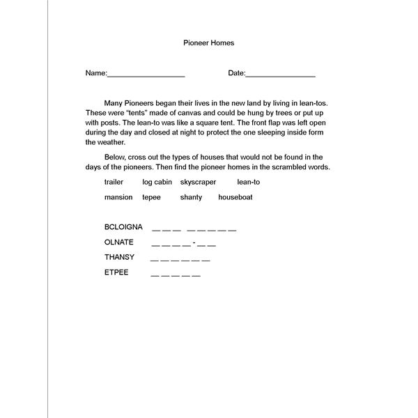 13 History Worksheets Middle School