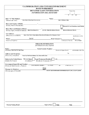 Immigration and Customs Enforcement Form