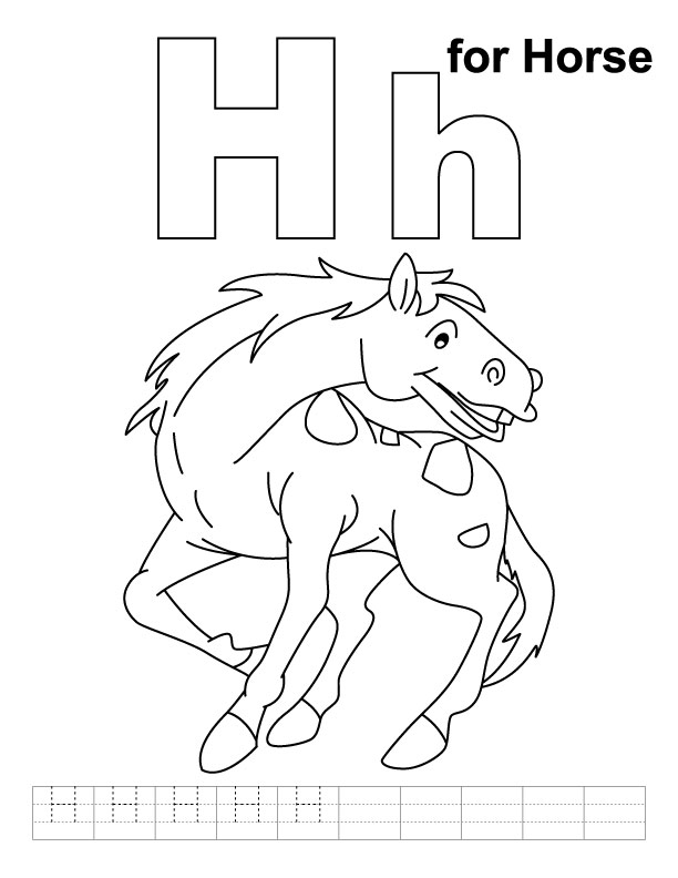 Letter H Coloring Pages Printable