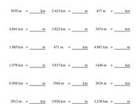 Metric System Math Worksheets