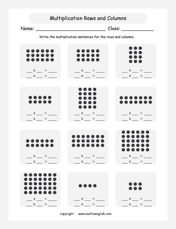 Multiplication as Repeated Addition Worksheet